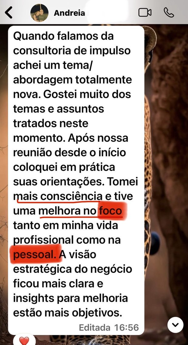 Depoimento real de cliente da Consultoria de Impulso