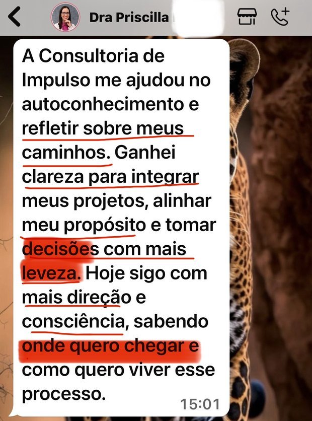 Depoimento real de cliente da Consultoria de Impulso